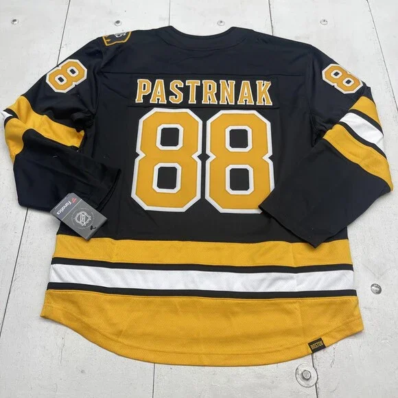 Boston Bruins Hockey Jersey Mens Large Black NHL Hockey Fanatics Pastrnak 88 - Picture 9 of 9